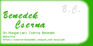 benedek cserna business card